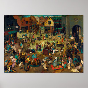 Poster Luta entre o Carnaval e a Quaresma (1559)
