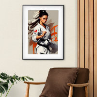 Luta feminina, Karate, Arte Marcial, Minimalismo,