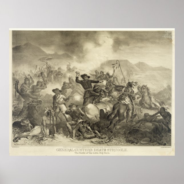 Poster Luta pela morte do General Custer [1878?] (Frente)