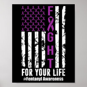 Poster Luta Pela Sua Sobredosagem Na Vida Sensibilização