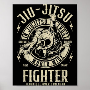 Poster LUTADOR DE JIU Jitsu Camisa engraçada de BJJ T Bra