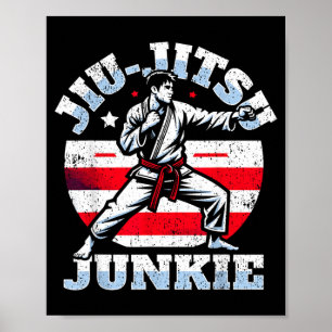 Poster Lutador de Jiu-Jitsu Jujutsu Ju-Jitsu BJJ Brasilei