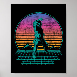 Poster Lutador de Karatê - Auto Defesa Marcial Karateka R