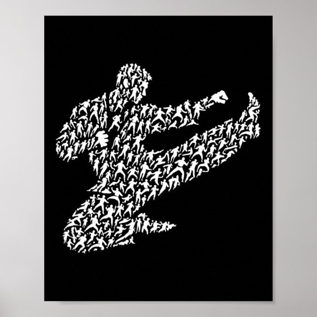 Poster lutador de Karate e Kung Fu  (Frente)