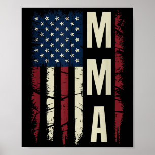 Poster Lutador de MMA Artes Marciais Mistas Artista Marci