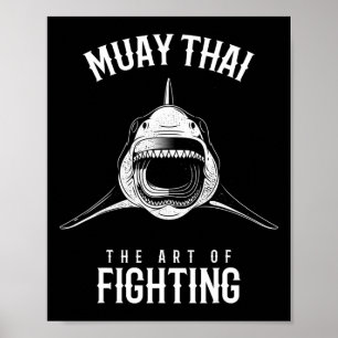 Poster  Lutador de Muay Thai Shark Mma e Kickboxing 