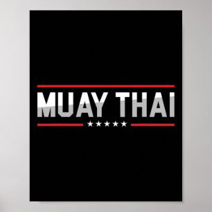 Poster Lutador Esportes Muay Thai Mma Tailândia Boxe Mart