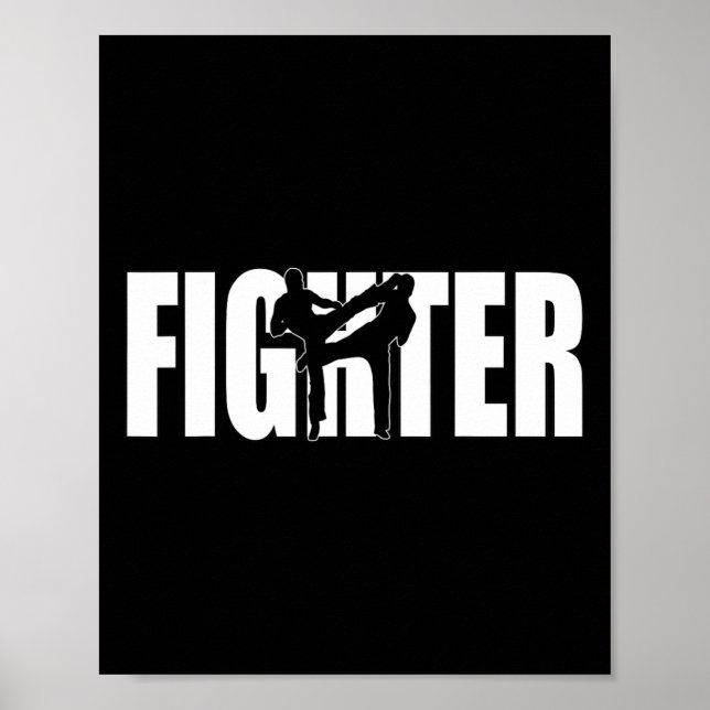 Poster Lutador Mma Kickboxing Muay Thai Arte Marcial Mist (Frente)