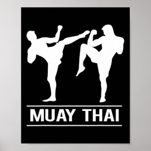 Poster Lutadores de Muay Thai Boxe Tailandesa Mma Kickbox