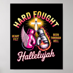 Poster Lutados Luvas de Boxe Hallelujah Fé _1