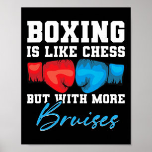 Poster Lutando Boxe Punching Kickboxing G Luvas Boxer F
