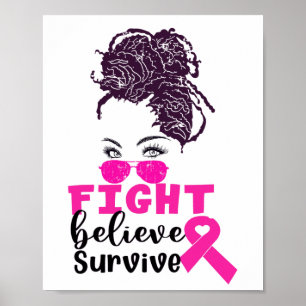 Poster Lutar Acreditem Sobreviverem Negras Cancer G
