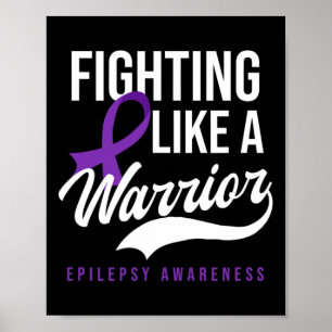 Poster Lutar Como A Consciência da Epilepsia Design do Gu