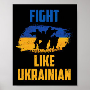 Poster Lutar Como Guerreiros de Apoio à Ucrânia Patr