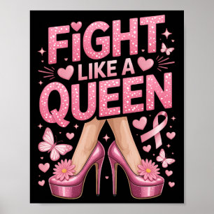 Poster Lutar Como Um Cancer Da Rainha Sensibilização Em A