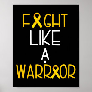 Poster Lutar como um Cancer de infância guerreiro T