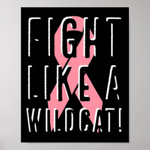 Poster Lutar Como Um Cancer De Mama Selvagem Rosa