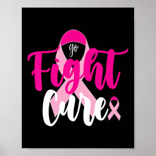 Poster Lutar Contra a Consciência do Cancer de Fita Rosa