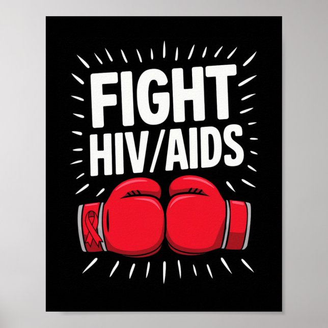Poster Lutar Contra A Consciência Vermelha Boxando Luvas  (Frente)