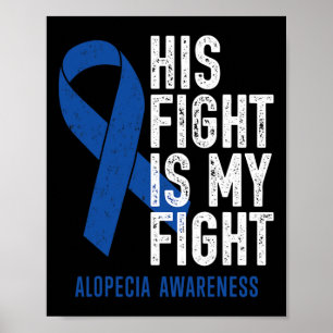Poster Lutar Contra Meu Apoio Familiar Alopecia Areata Aw