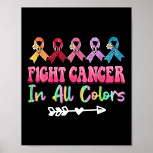 Poster Lutar Contra O Cancer Em Toda A Consciência Do Can