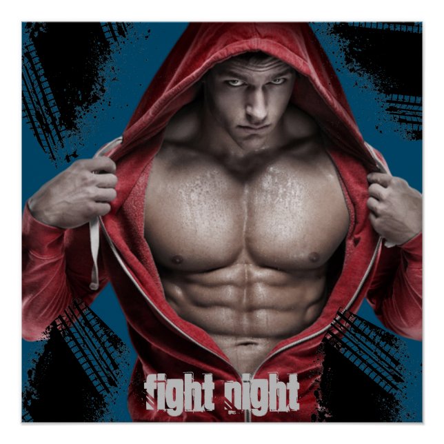 Pôster Lutar contra o evento desportivo Modelo (Frente)