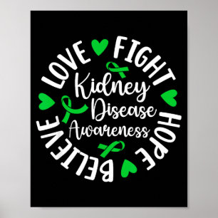 Poster Lutar esperança doença renal conscientização doenç