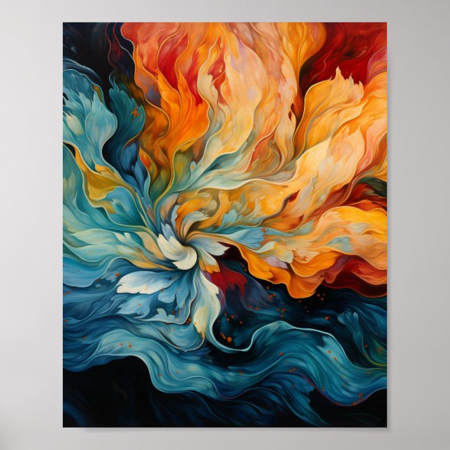 Poster Lutas da Abstrato de Arte do Homem Interior (Frente)