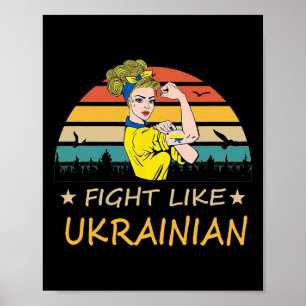 Poster Lute Como Ucraniano Eu Apoio a Ucrânia