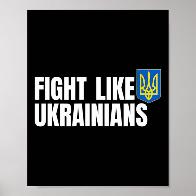 Poster Lute Como Ucranianos  (Frente)