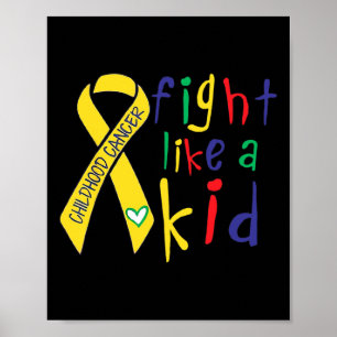 Poster Lute Como Um Cancer De Infância Dourado Da Fita Aw
