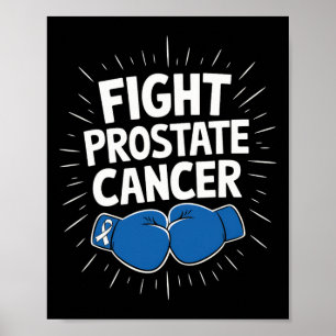 Poster Lute contra o Cancer da próstata dizendo "Boxeando