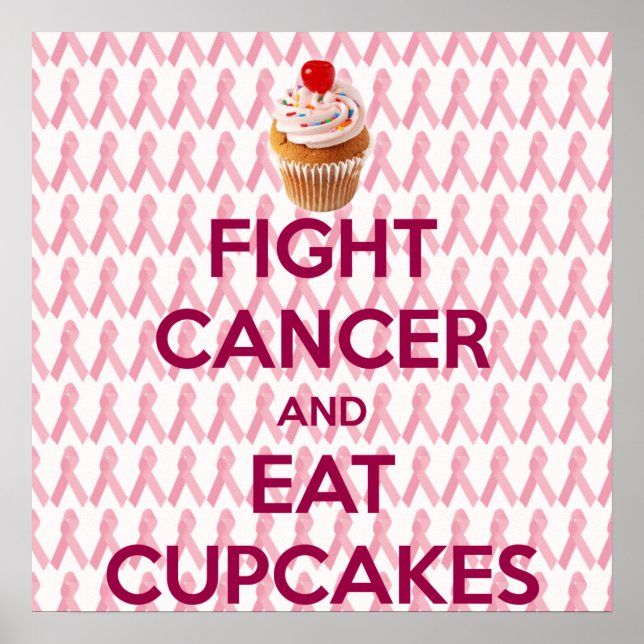POSTER LUTE CONTRA O CANCER E COMA CUPCAKES (Frente)