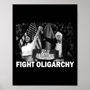 Poster Lute Contra Oligarquia Bernie Sanders E Aoc Liberd