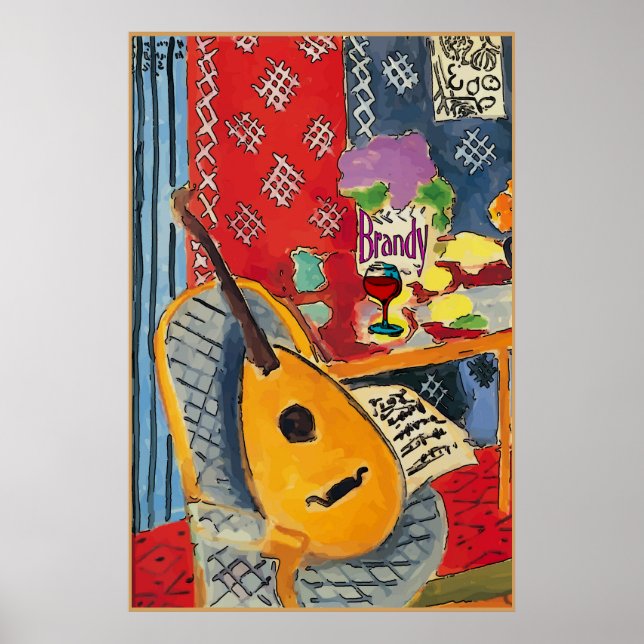 Pôster Lute e Brandy Glass (Frente)