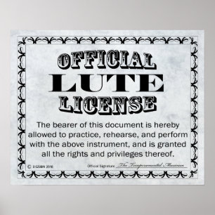 Poster Lute License