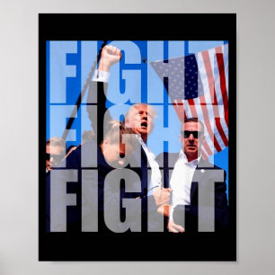 Poster Lute Lute Lute Para Donald Trump 2024 Eleições EUA