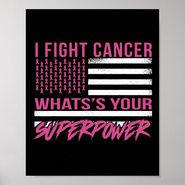 Poster Lute pelo Cancer Qual é a sua superpotência (Frente)