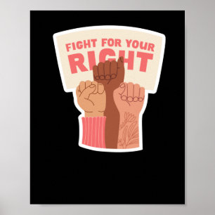 Poster Lute Pelo Seu Autocolante Feminista Direito