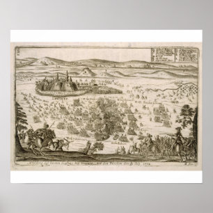Pôster Lute perto da cidade de Levice em 1664, illustrati