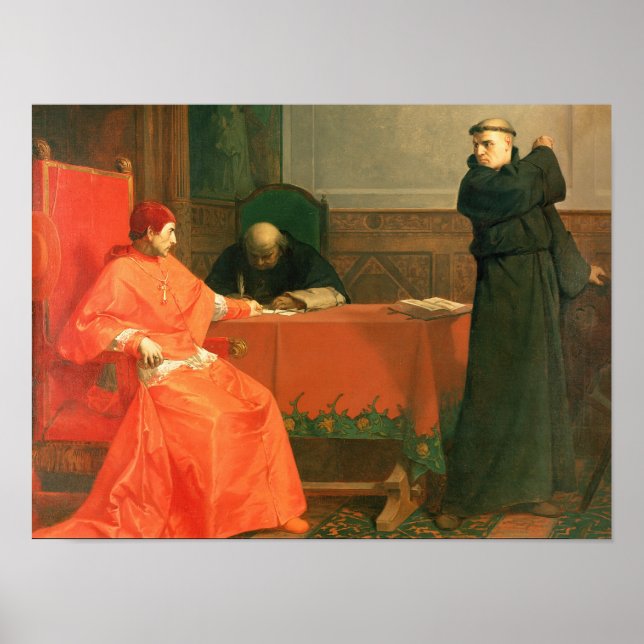 Poster Lutero em frente ao Cardeal Cajetan (Frente)