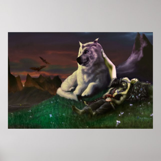 Poster Luthien tende a Beren (Frente)