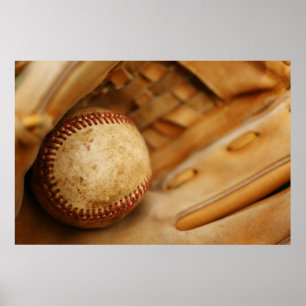 Pôster Luva de basebol e Bola