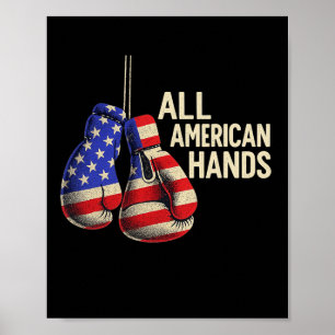 Poster Luvas de Boxe All American Hands – Patriótico F EU