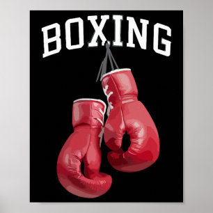 Poster Luvas de Boxe Destacadas Amante de Boxe Kickboxing