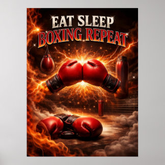 Poster Luvas de Boxe Fogo Fúria