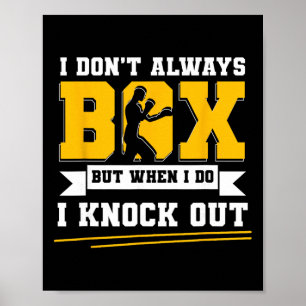 Poster Luvas de Boxe G de Kickboxing de Boxe Shadow Boxin