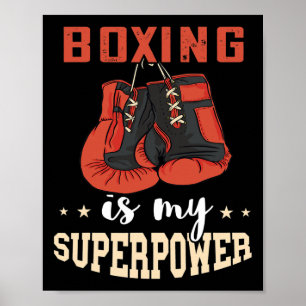 Poster Luvas de Boxe Superpoder Boxe Kickboxer Kickboxi