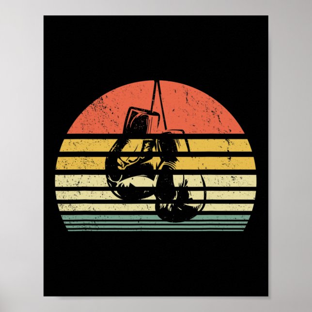 Poster Luvas de Boxe Vintage Treinamento Boxer (Frente)