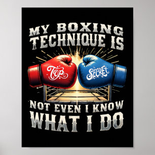Poster Luvas de Boxing - Citação Engraçada de Gym - Retro